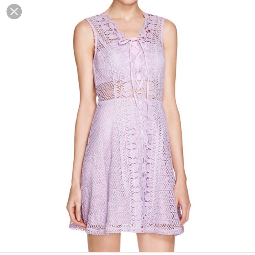 💜Flirty Aqua Lilac Lace Dress💜